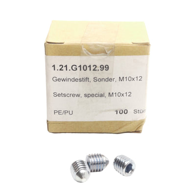 New Lot of 100 Maytec 1.21.G1012.99 Stainless Steel Set Screws, M10 x 12mm Length
