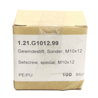 New Lot of 100 Maytec 1.21.G1012.99 Stainless Steel Set Screws, M10 x 12mm Length