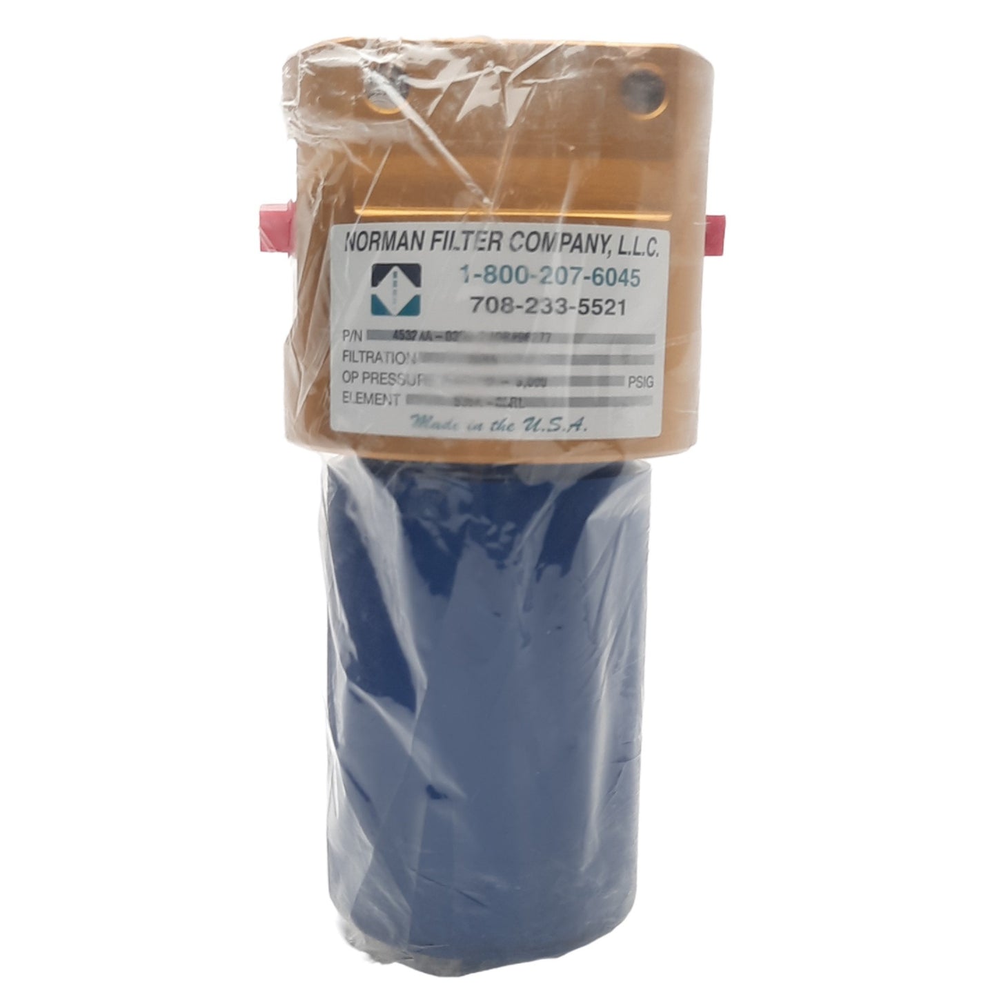 New Norman Filter 4532AA-03RL High Pressure Filter, 5000PSI, 3µm, 1/4in FPT