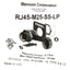 New Mencom Corp RJ45-M25-SS-LP Panel Mount Port Adapter, RJ45 Pass Through F-F, ø1in