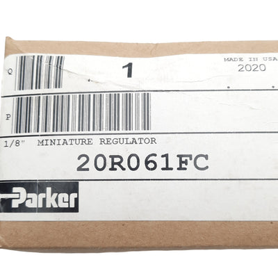 New Parker 20R061FC Pneumatic Regulator, 60PSIG Range, 1.25GPM Flow, 1/8in NPT