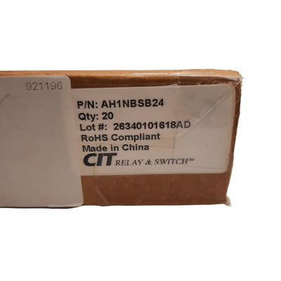 New Lot of 3 CIT AH1NBSB24 Illuminated Pushbutton, Momentary, Blue LED, 24VDC