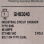 New Eaton GHB3040 Molded Case Circuit Breaker, 3-Pole, 40A, 480Y/277VAC 125/250VDC