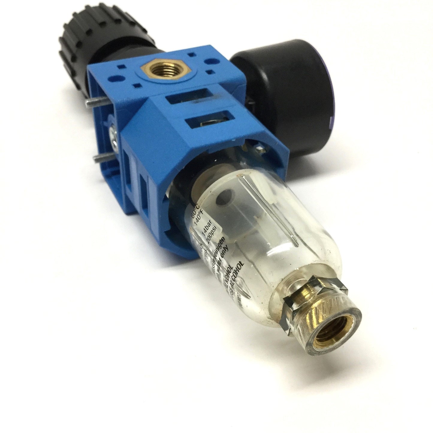 Used Festo LFR-1/8-S-5M-B Air Filter Pressure Regulator, 200psi, G1/8 Ports, 5µm
