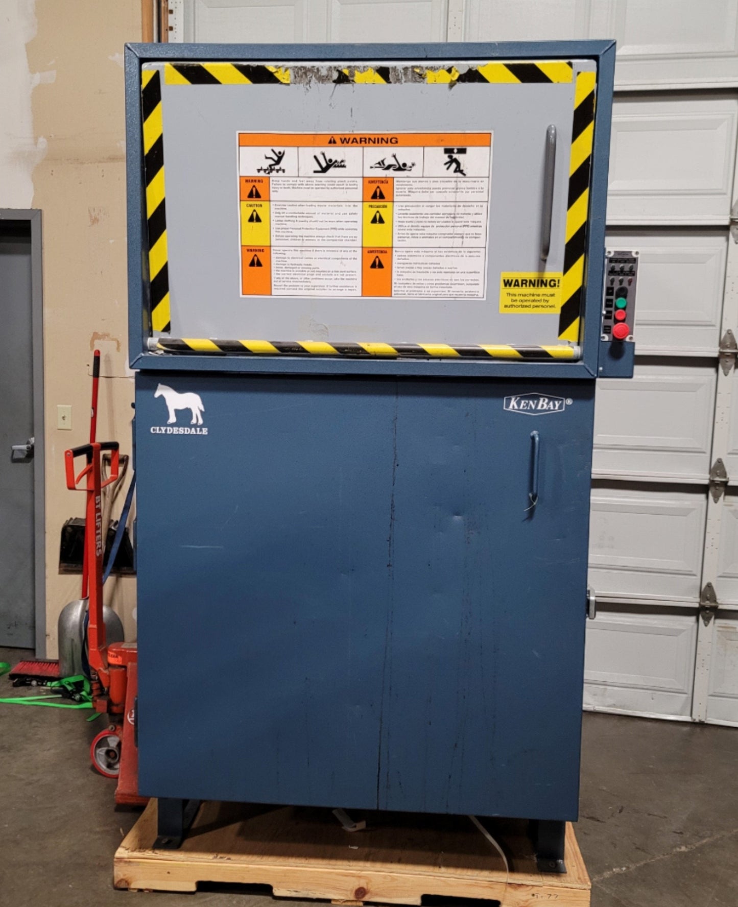 Used Ken Bay Cydesdale RotoPac Rotary Arm Industrial Trash Compactor 7.5HP 240VAC 3Ph