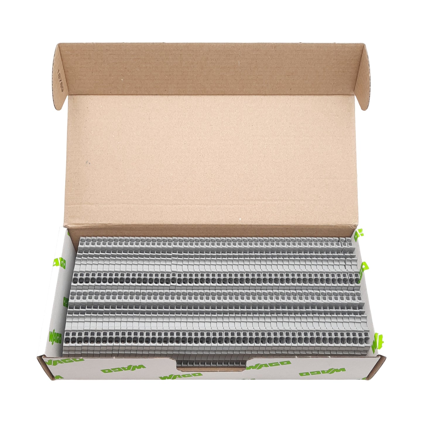 New Lot of 100 Wago 2001-1201 TOPJOB Feedthrough Terminal Block, 600V 15A, DIN Rail