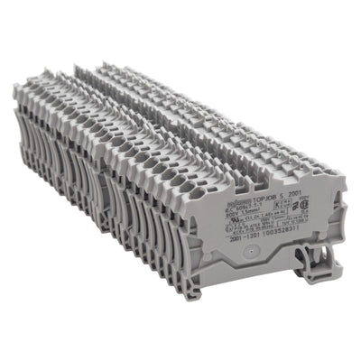 New Lot of 25 Wago 2001-1201 TOPJOB Feedthrough Terminal Block, 600V 15A, DIN Rail