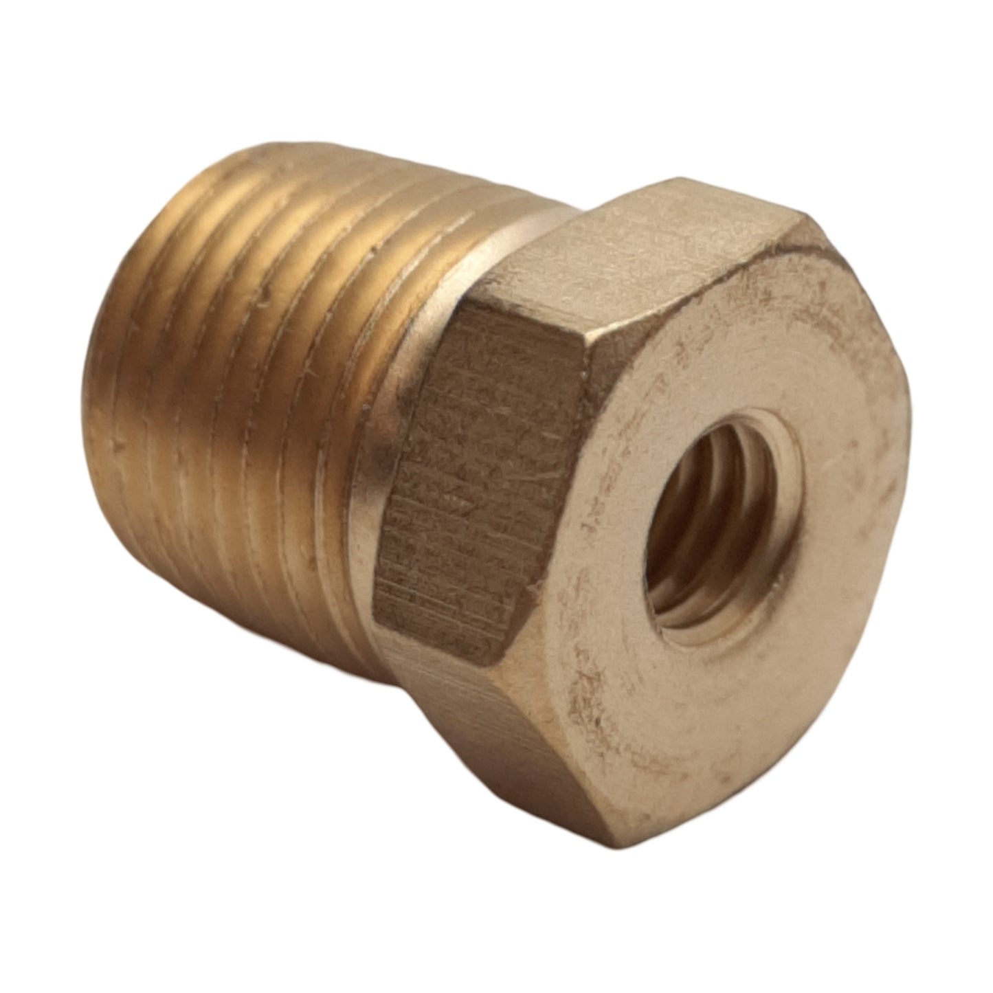 New Lot of 20 Clippard 2CPF-PKG Pipe Reducer, Brass, 1/8in NPT to #10-32, 7/16in Hex