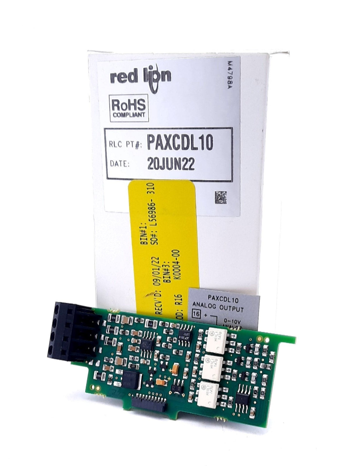 Red Repogle Output Red Lion Controls PAXCDL10 Analog Output Option Card Plug-In Module 0 ...