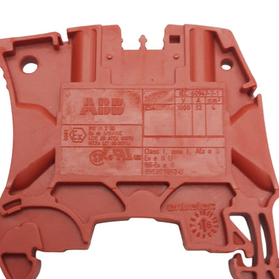 New Lot of 12 ABB 1SNK505062R0000 Terminal Blocks, 600V 32A, 2Positions/1Level, DIN