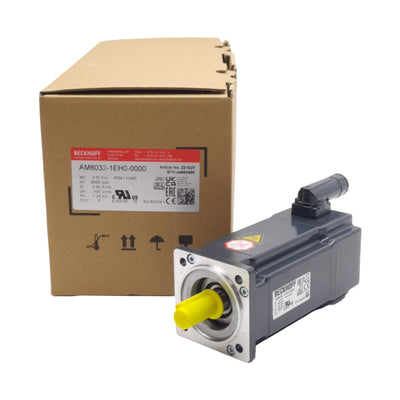 New Beckhoff AM8032-1EH0-0000 Servo Motor, 400VAC 2.95A 1.38kW, 6000RPM, ø14mm Shaft