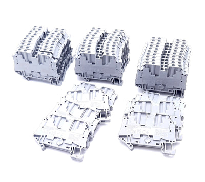 New – Open box Lot of 38 Phoenix Contact UT 4-QUATTRO Feed-Through Terminal Blocks, 26-10 AWG