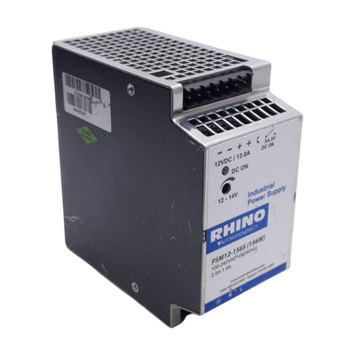 Used Rhino PSM12-156S Power Supply, 100-240VAC 2.5-1.4A Input, 12VDC 13A 156W Output