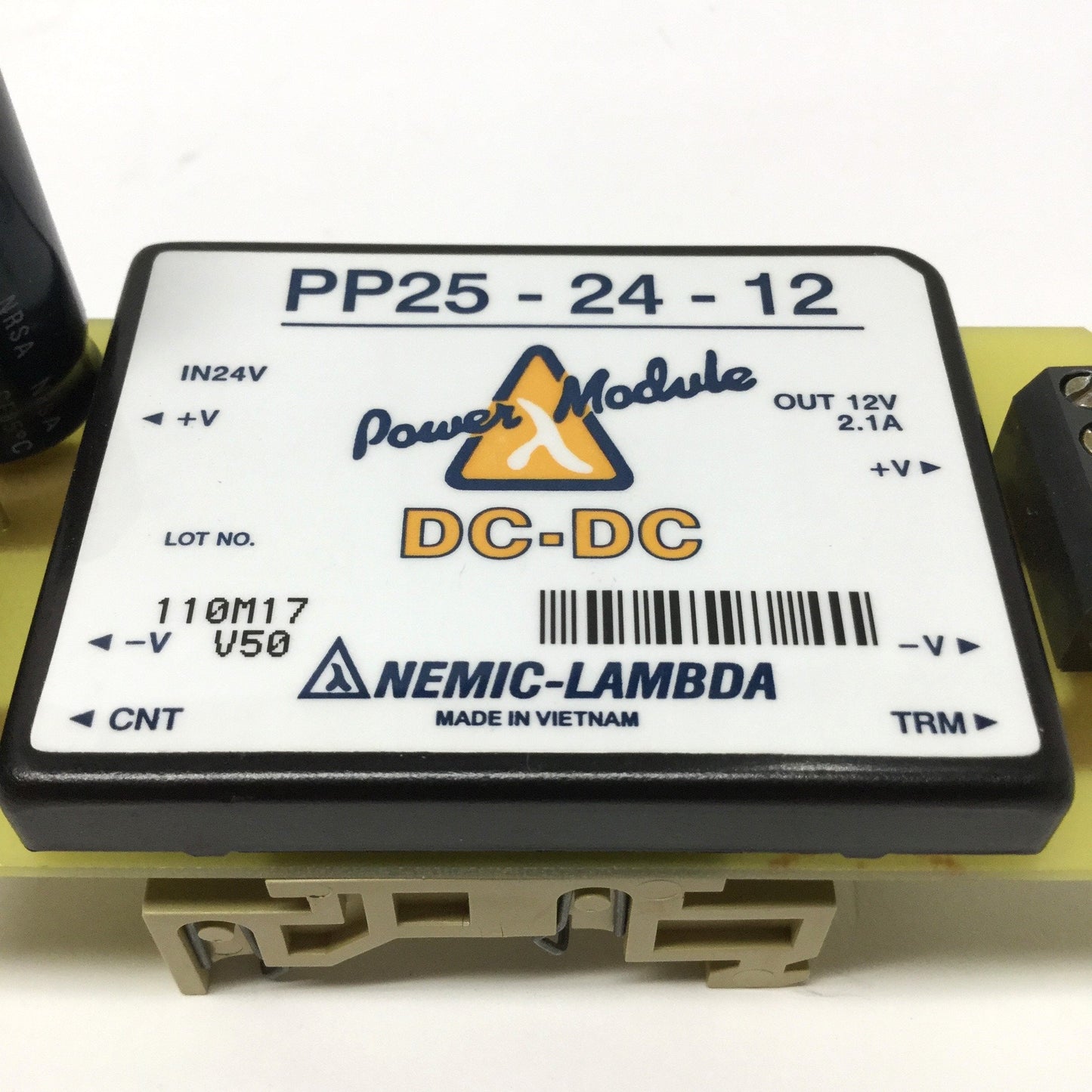 Used Nemic Lambda PP25-24-12 Power Module DC-DC Converter, 24VDC In, 12VDC 2.1A Out