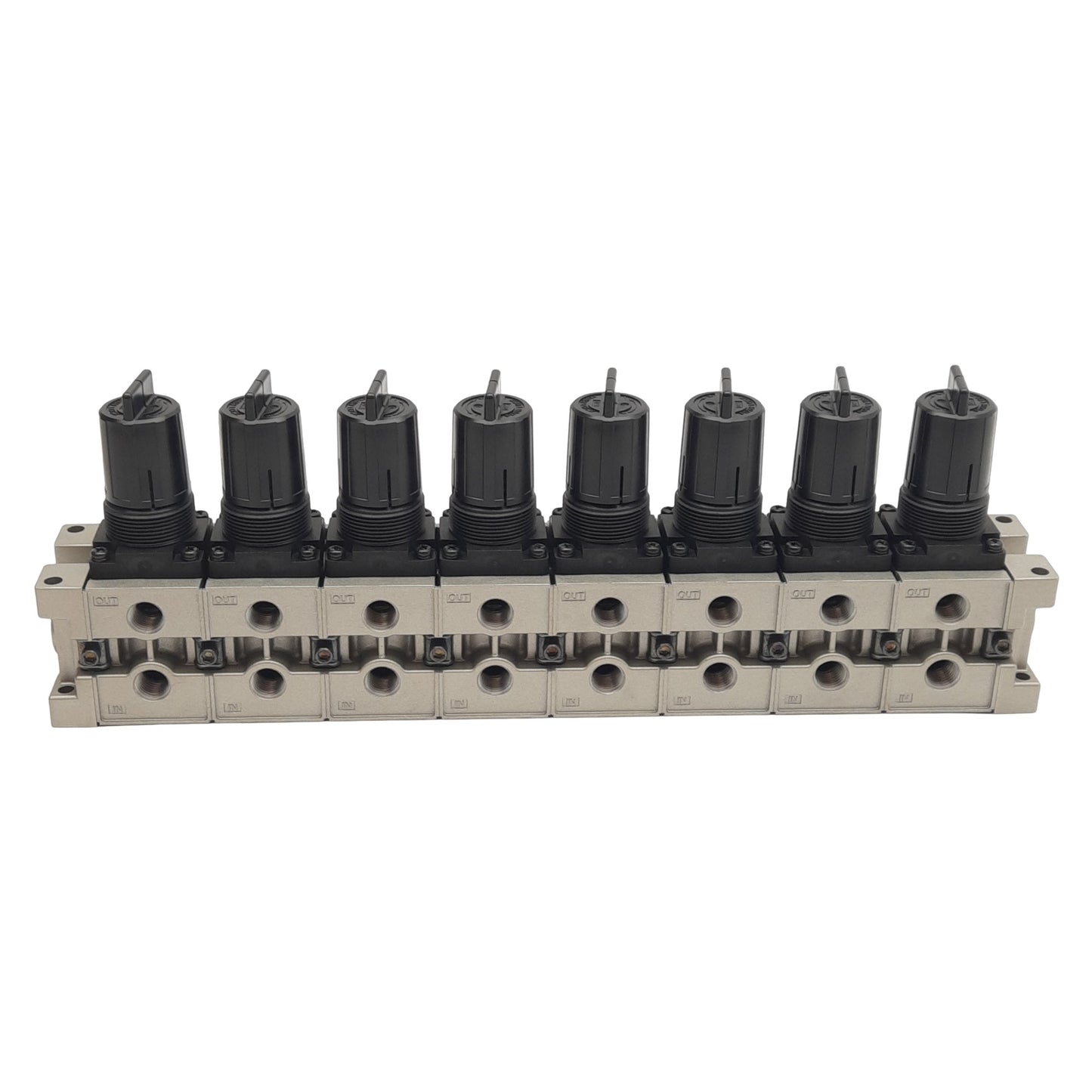 New SMC NARM2500-08B-N02 Regulator Manifold, 8-Station, 0.05-0.85MPa Set, NPT 1/4in