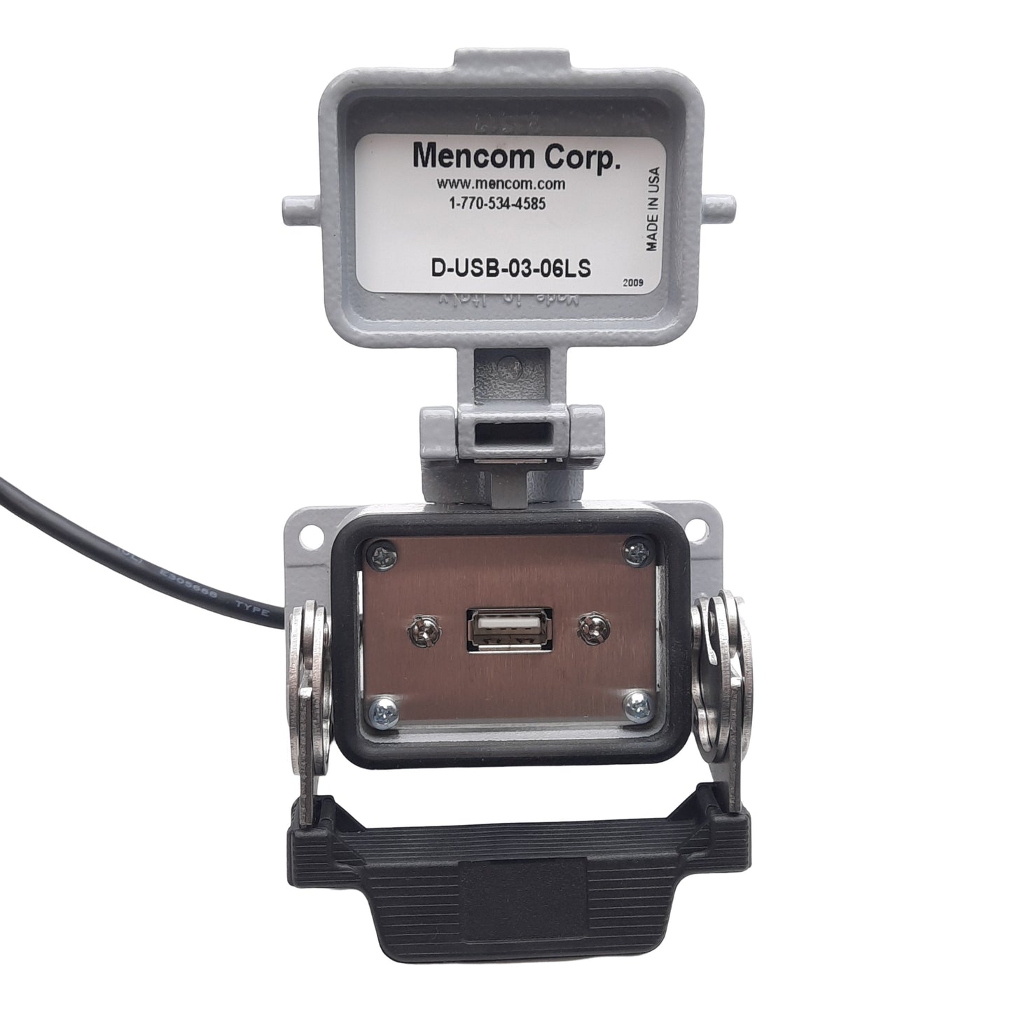 New Mencom D-USB-03-06LS Panel Interface Connector, USB Form A Male to Female, 3ft