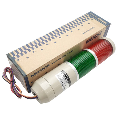 New Menics MT5C2AL-RG Light Tower, ø56mm, 24 VAC/DC, Red and Green, Steady/Flashing