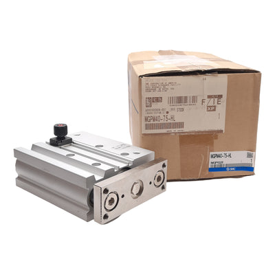 New SMC MGPM40-75-HL Guided Cylinder, ø40mm Bore, 75mm Stroke, 1.0MPa, Rc1/8