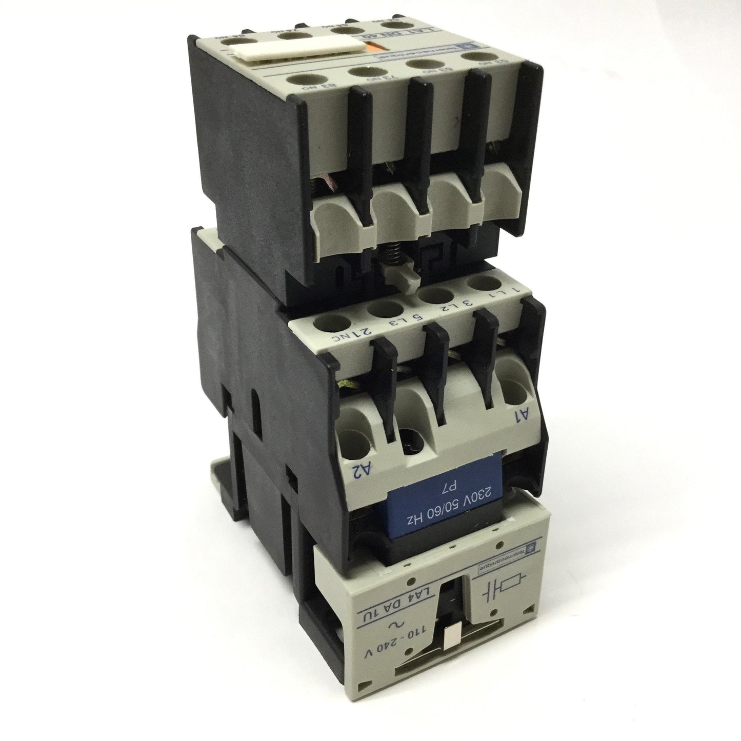 Used Telemecanique LC1D1201 Contactor 3-Pole +1NC, 25A, 230VAC Coil w/ 4NO Aux
