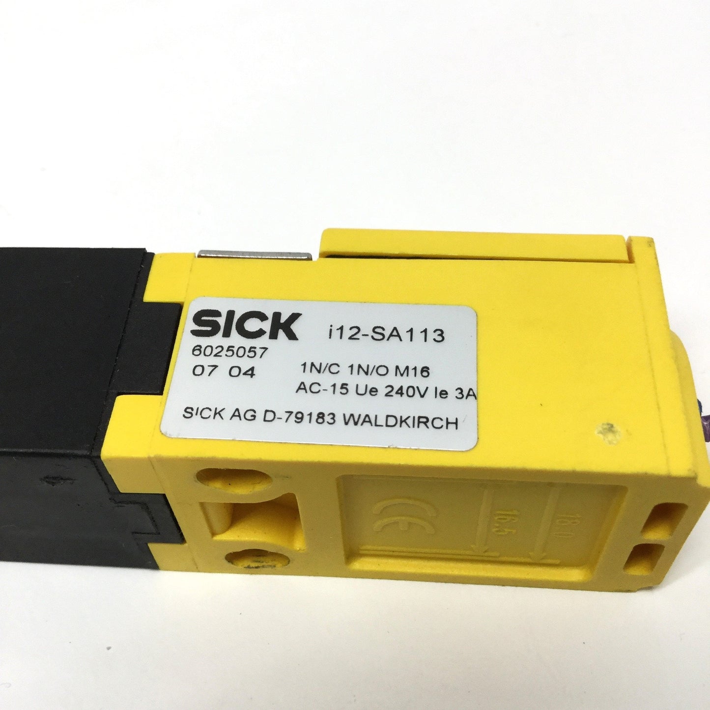 Used SICK i12-SA113 Door Interlock Safety Switch 1NC-1NO 240VAC 3A