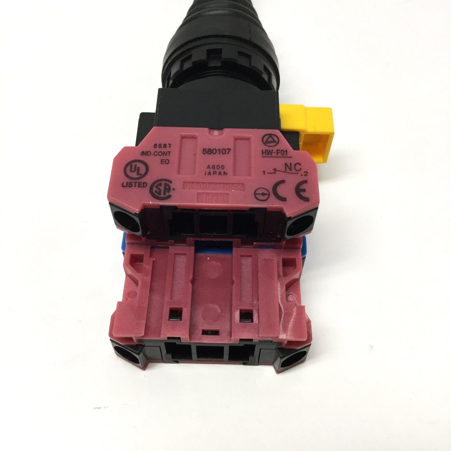 Used Idec HW1M-F0202 Mono Lever Joystick Switch, 2-Position, 1NO-2NC, 600VAC 10A