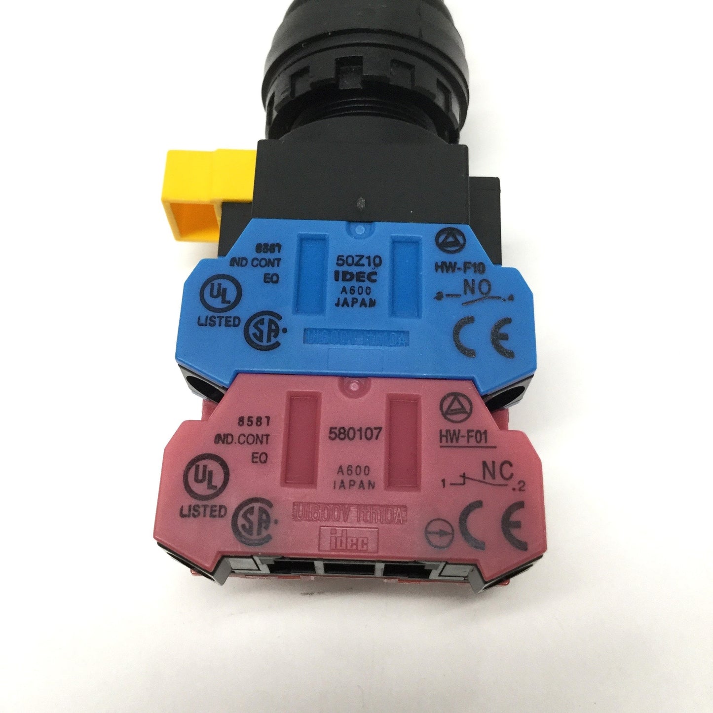 Used Idec HW1M-F0202 Mono Lever Joystick Switch, 2-Position, 1NO-2NC, 600VAC 10A
