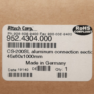 New Altech Corp 952.4304.000 CS-2000 SL Aluminum Connection Section, 45x60x1000mm