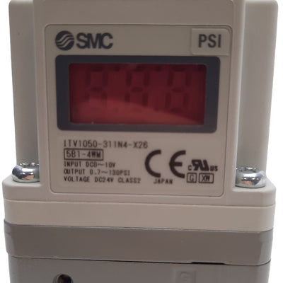 New SMC ITV1050-311N4-X26 Electro-Pneumatic Regulator, 24VDC, 0.9MPa, 1/8in NPT
