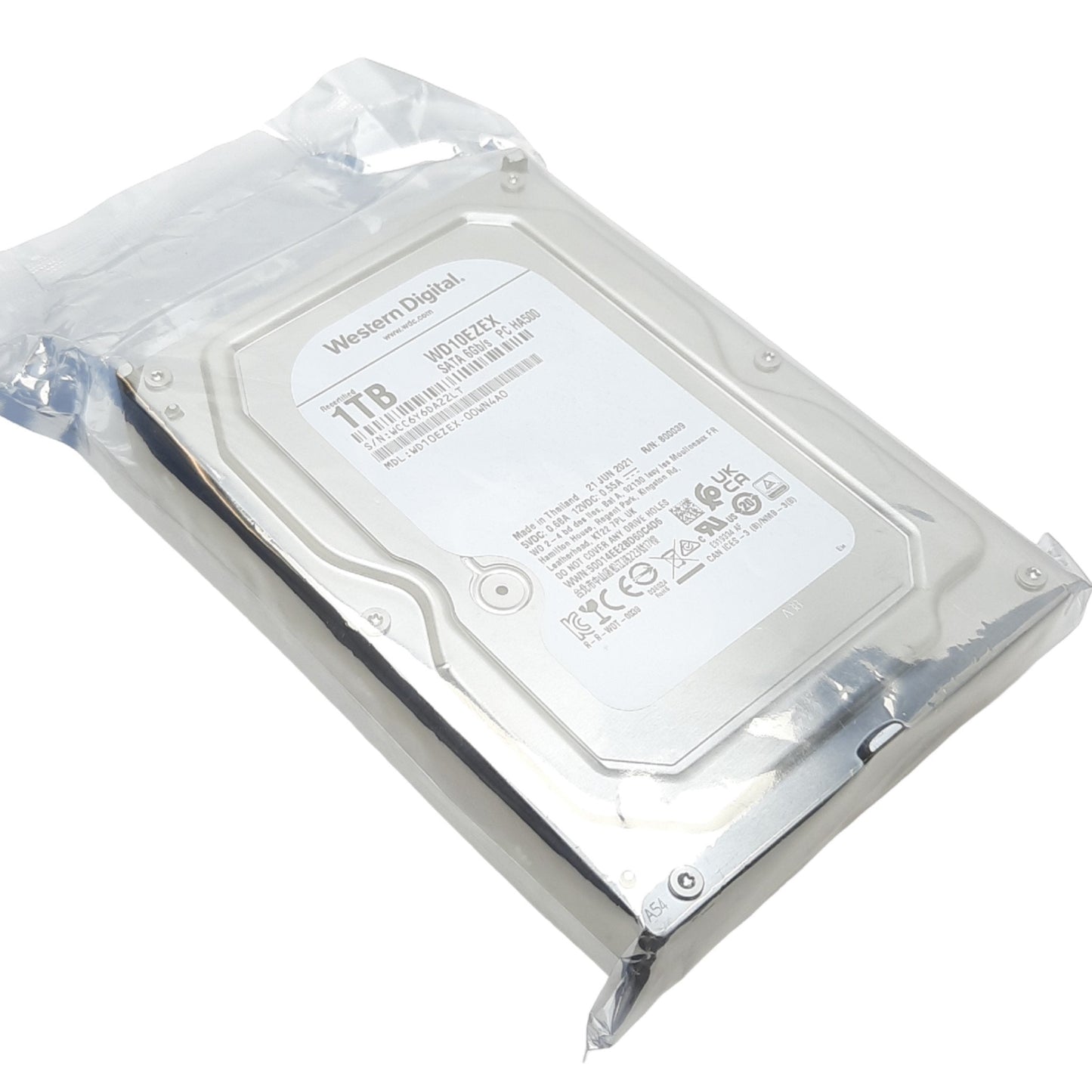 New Western Digital WD10EZEX-00WN4A0 1TB Hard Drive, 3.5in, 7200RPM, SATA III