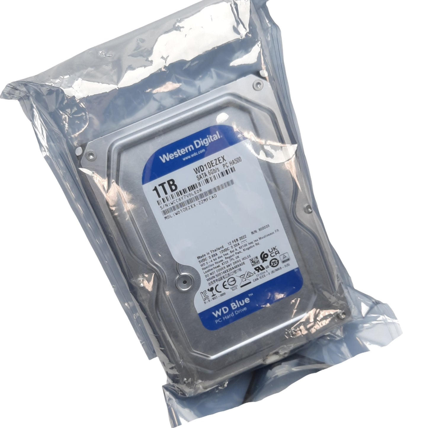 New Western Digital WD10EZEX-22MFCA0 WD Blue 1TB HDD, 3.5in, 7200RPM, SATA III