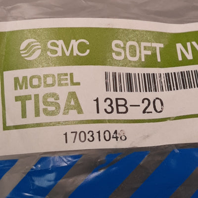 New SMC TISA13B-20 Black Soft Nylon Tubing, ø1/2in OD, ø3/8in ID, 1.0MPa, 20m