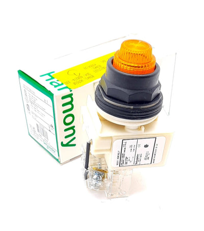 New Schneider Electric 9001SKT38LYA31 LED Indicator Orange 30mm, 120VAC/VDC, 10A