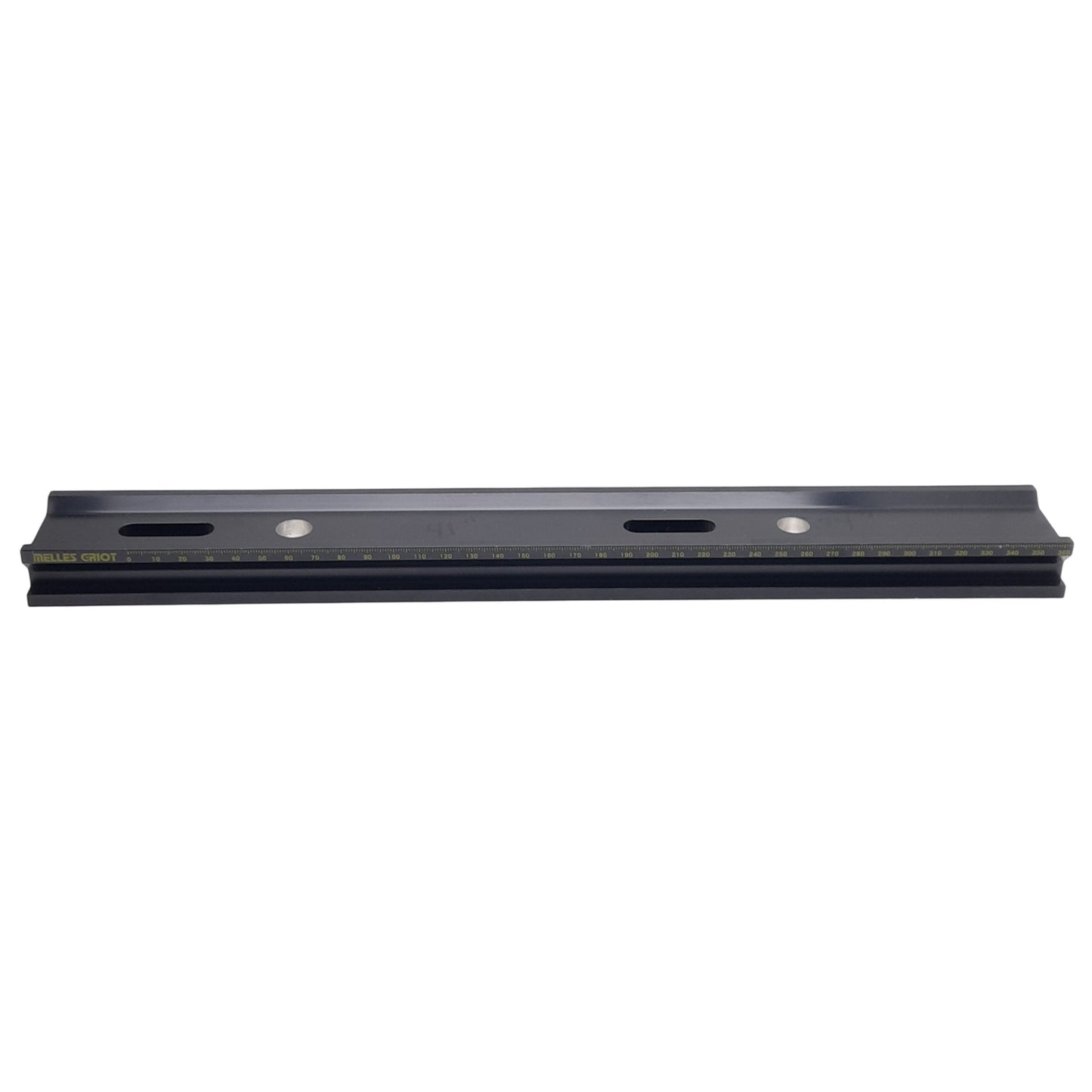 Used Melles Griot Linear Optical Rail, Millimeter Graduations, 50mm x 410mm Length