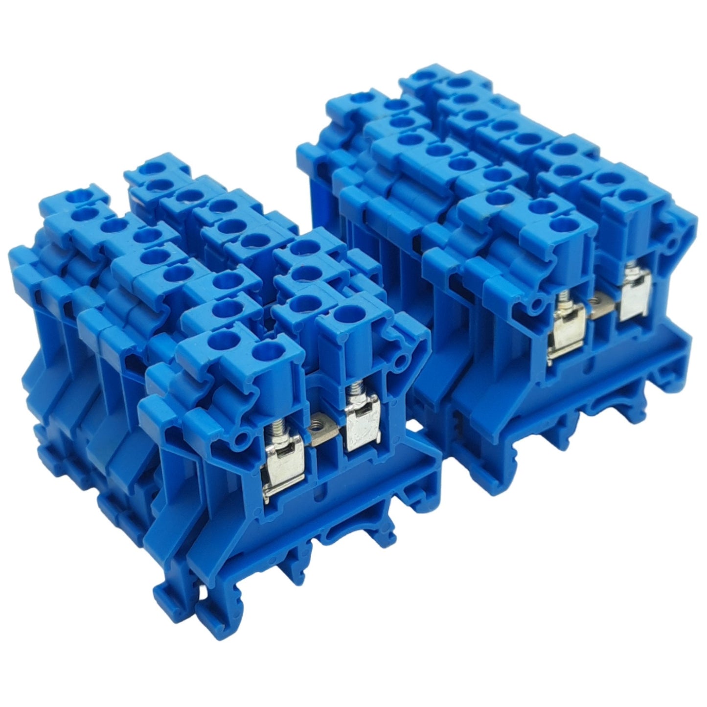 New Lot of 20 Altech CTS4U-N/BU Feed-Through Terminal Blocks, 600VAC/DC 30A