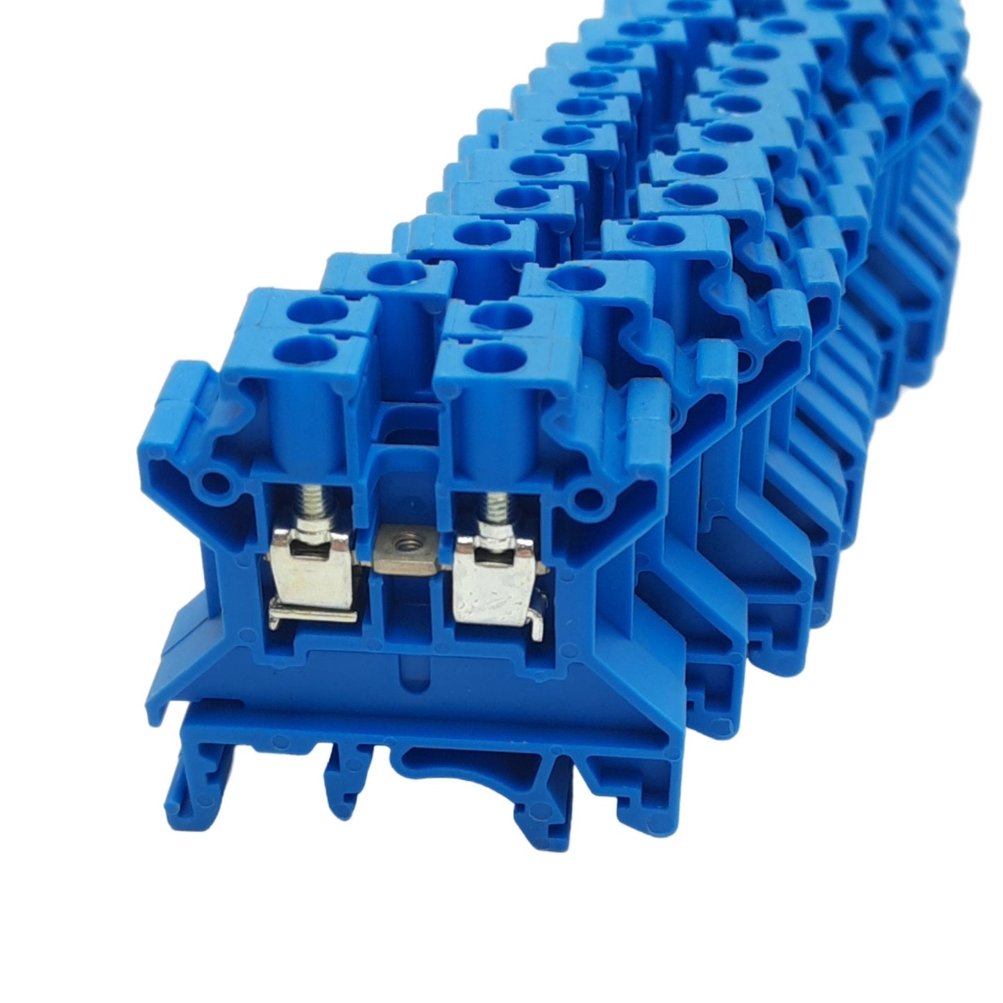 New Lot of 20 Altech CTS4U-N/BU Feed-Through Terminal Blocks, 600VAC/DC 30A