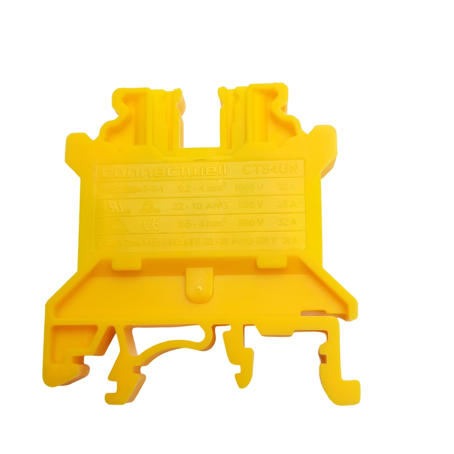 New Lot of 20 Altech CTS4U-N/Y Feed-Through Terminal Blocks, 600VAC/DC 30A