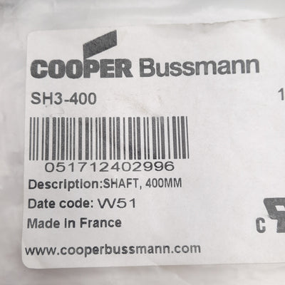 Used Cooper Bussmann SH3-400 Rotary Disconnect Switch Shaft For Pistol Handles, 400mm
