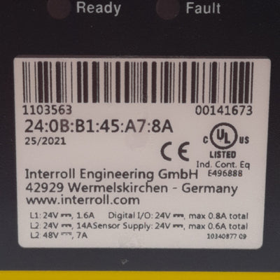 New Interroll 1103563 MultiControl Analog Interface For RollerDrive, 24VDC Supply