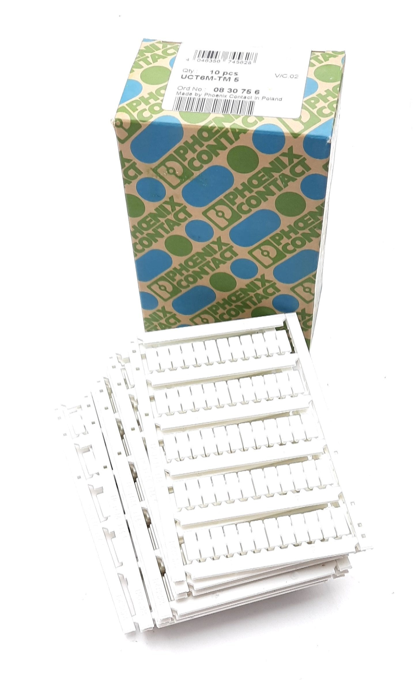 New Phoenix Contact UCT6M-TM 5 Terminal Markers, Wire Labels & Markers 11x4.77x2.7mm