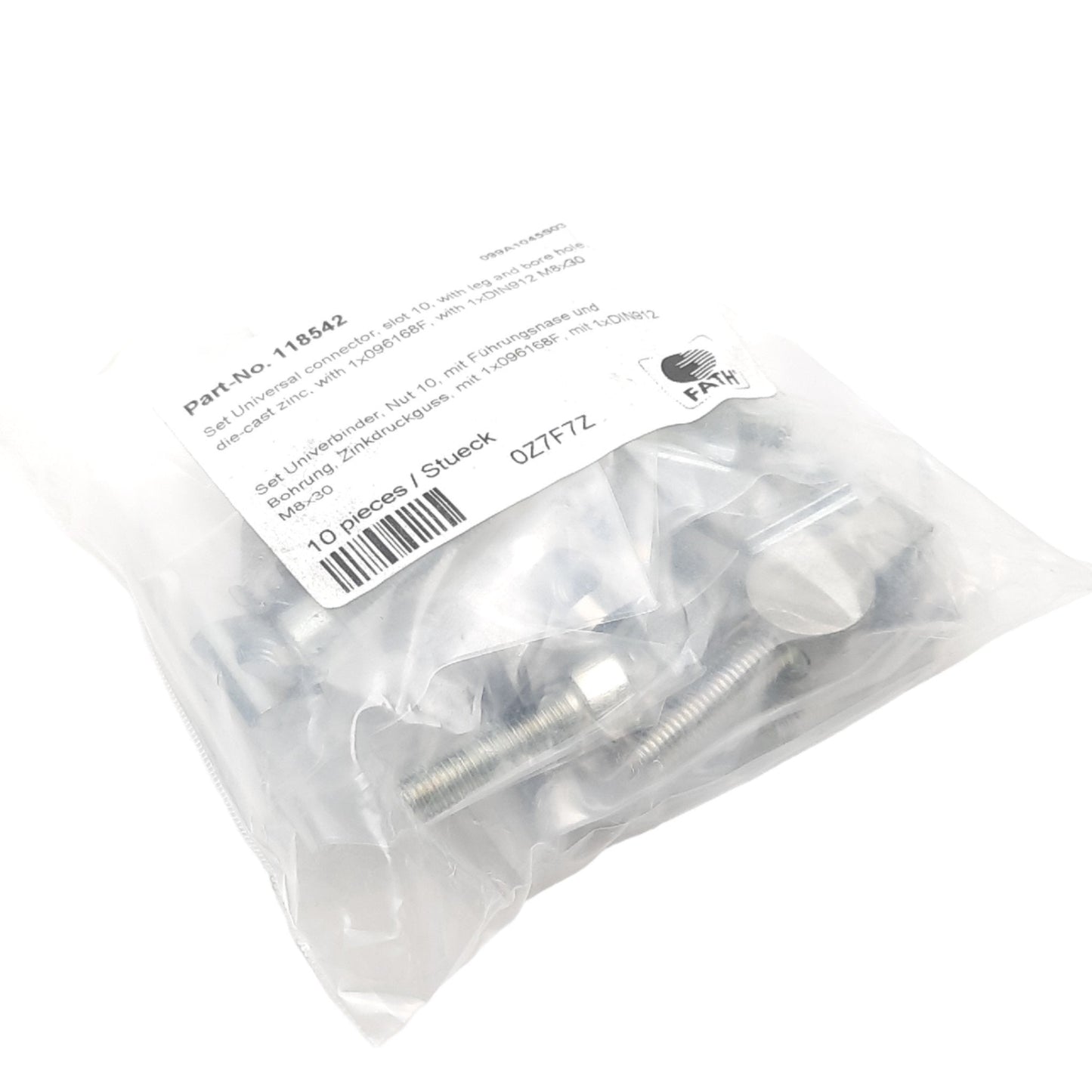 New Lot of 10 Fath 099A1045 Universal Connector B, M8-Thread, Slot 10 19.7x16x13.8mm