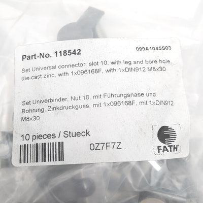 New Lot of 10 Fath 099A1045 Universal Connector B, M8-Thread, Slot 10 19.7x16x13.8mm