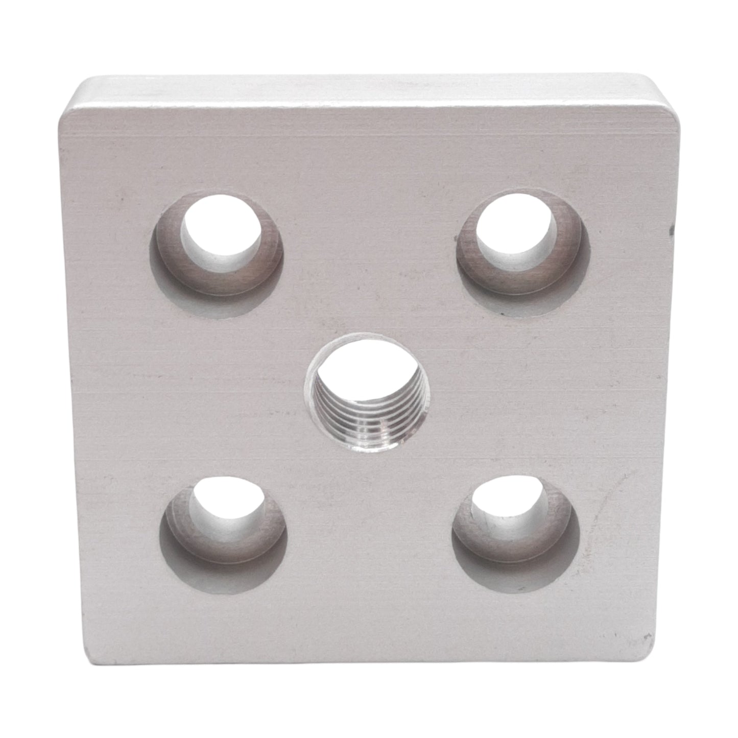 New Lot of 2 Tslots 655129 5-Hole Center Tap Base Plate, Series 10, 2x2x0.5in