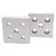 New Lot of 2 Tslots 655129 5-Hole Center Tap Base Plate, Series 10, 2x2x0.5in