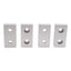 New Lot of 4 Tslots 655662 2-Hole Blank Base Plate, Series 10, 1/4in SHCS, 2x1x0.5in