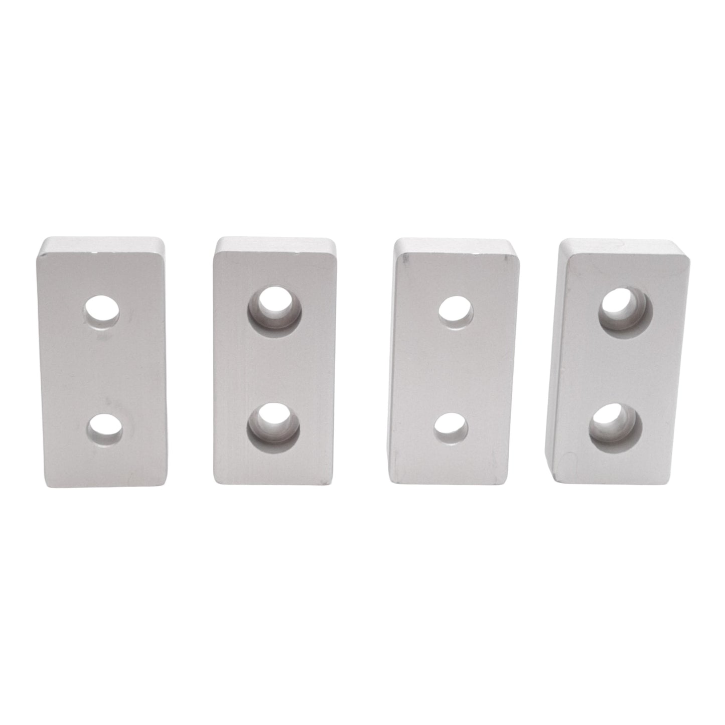 New Lot of 4 Tslots 655662 2-Hole Blank Base Plate, Series 10, 1/4in SHCS, 2x1x0.5in