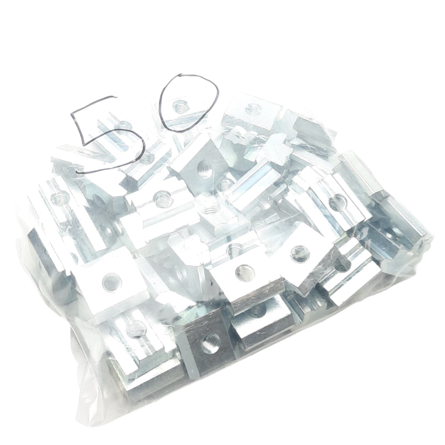 New – Open box Lot of 50 Fath 096036 T-Slot Nut, 19.5x10.6mm, M6, B, Slot 10, 5.1mm Step Height