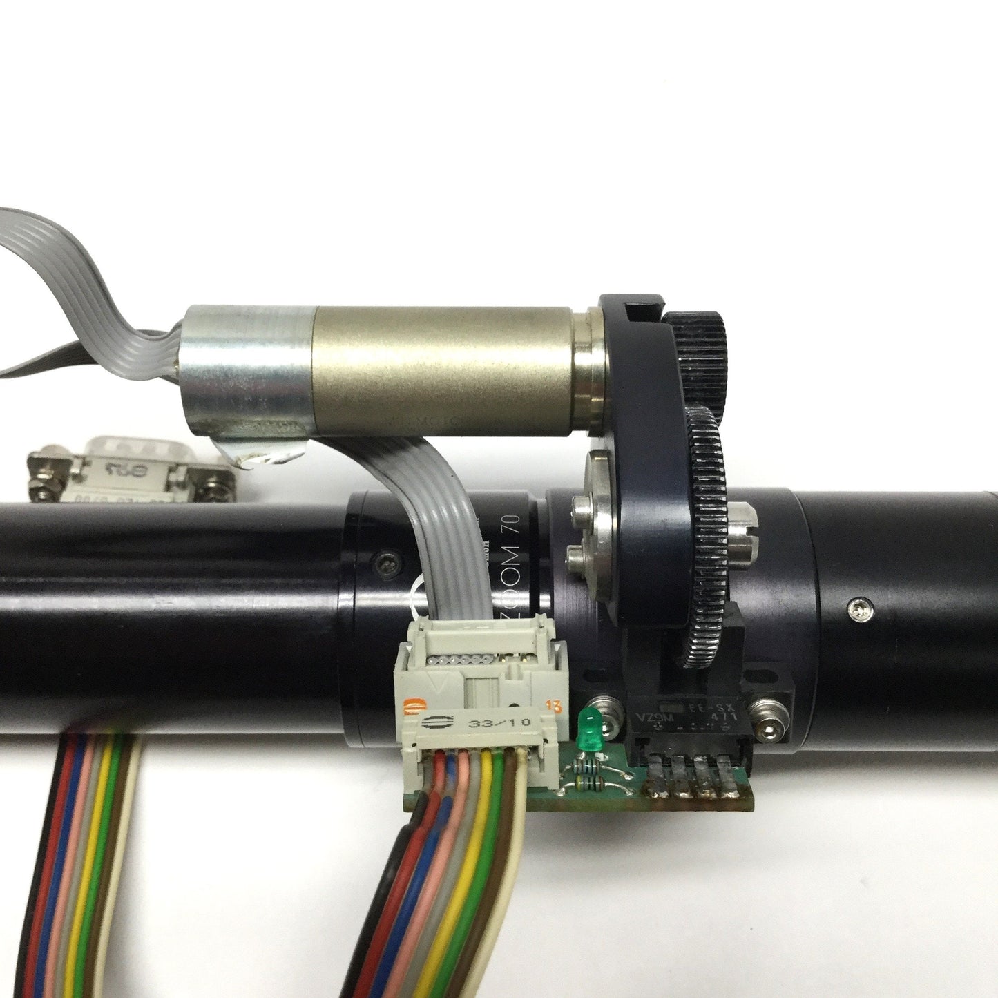Used Opto ZOOM 70 Motorized Microscope Inspection Camera Lens, 1-7x, C-Mount