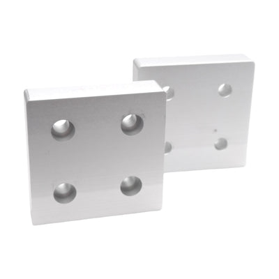 New Lot of 2 Tslots 655659 4-Hole Blank Base Plate Series 15, 5/16in SHCS 3x3x0.75in
