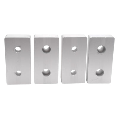 New Lot of 4 Tslots 655658 2-Hole Blank Base Plate, Series 15, ø5/16in, 3x1.5x0.75in