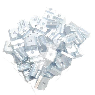 New – Open box Lot of 50 Fath 096035 T-Slot Nut, 19.5x10.6mm, M5, B, Slot 10, 5.1mm Step Height